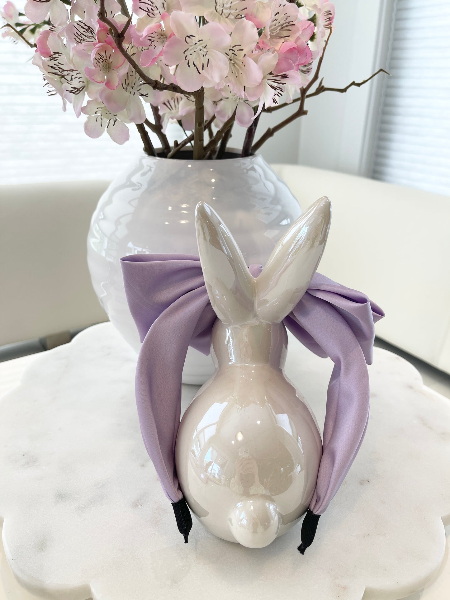 SATIN BOW HEADBAND (PURPLE)