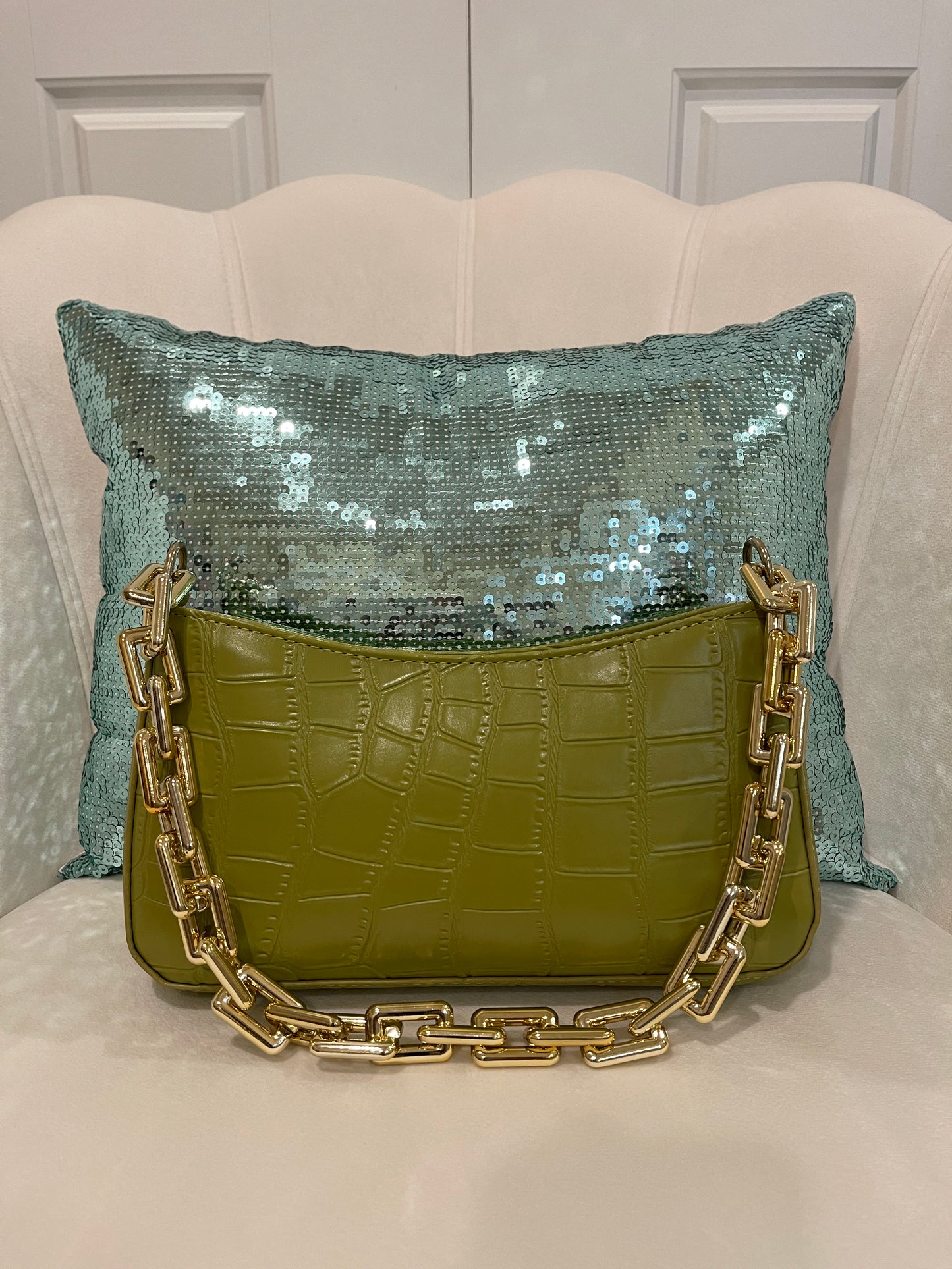 GREEN CROC BAG