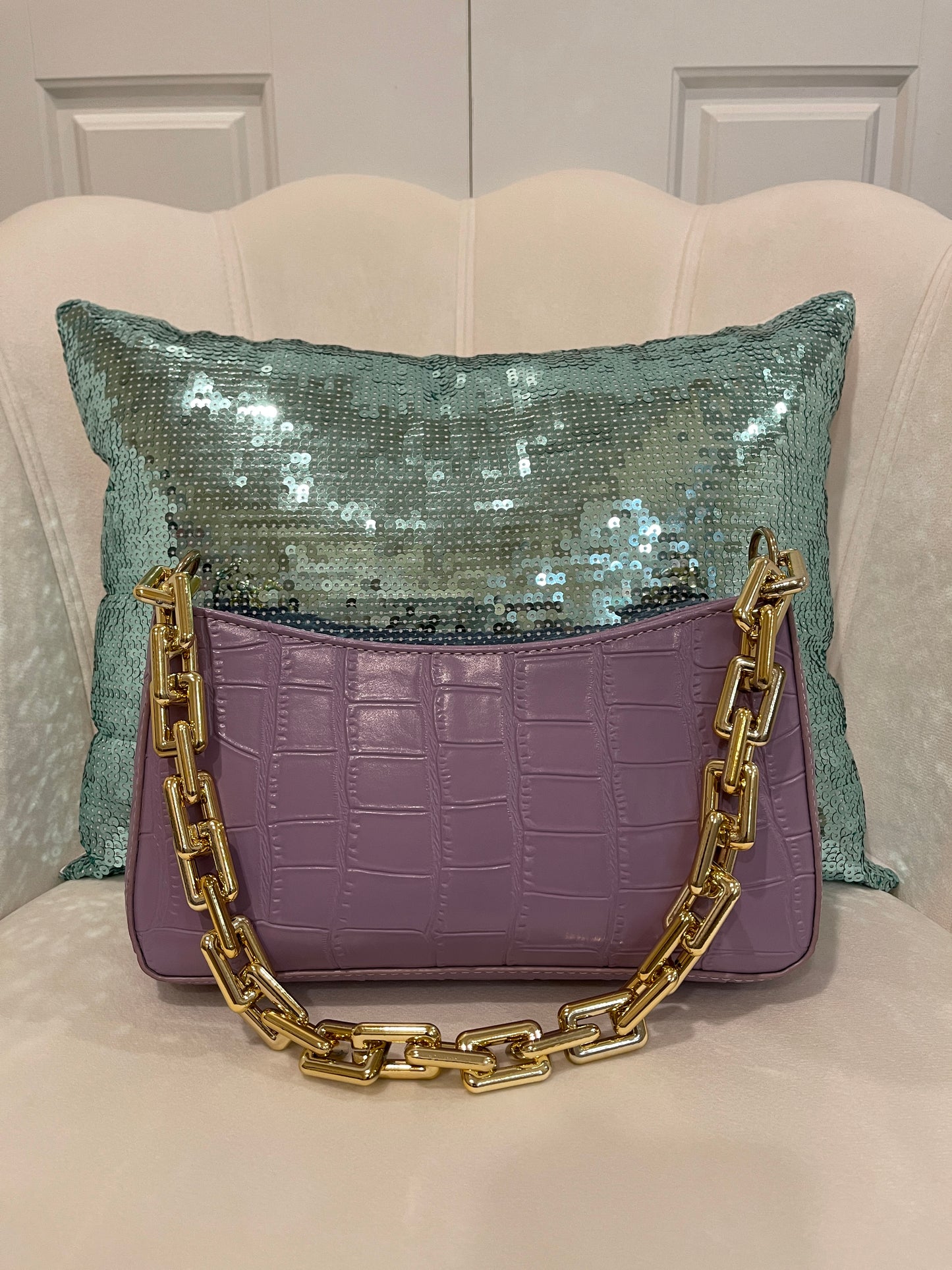 PURPLE CROC BAG