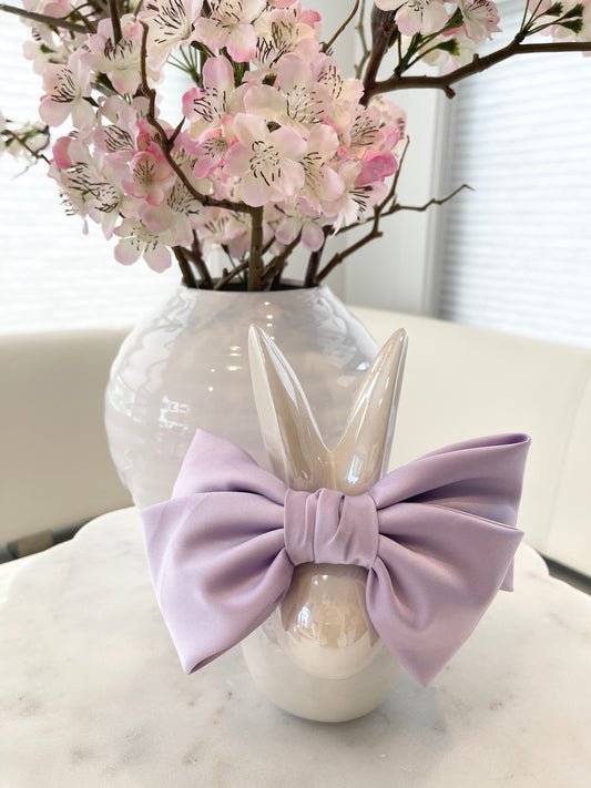 SATIN BOW HEADBAND (PURPLE)