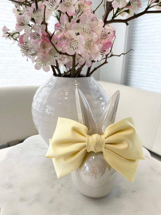 SATIN BOW HEADBAND (YELLOW)