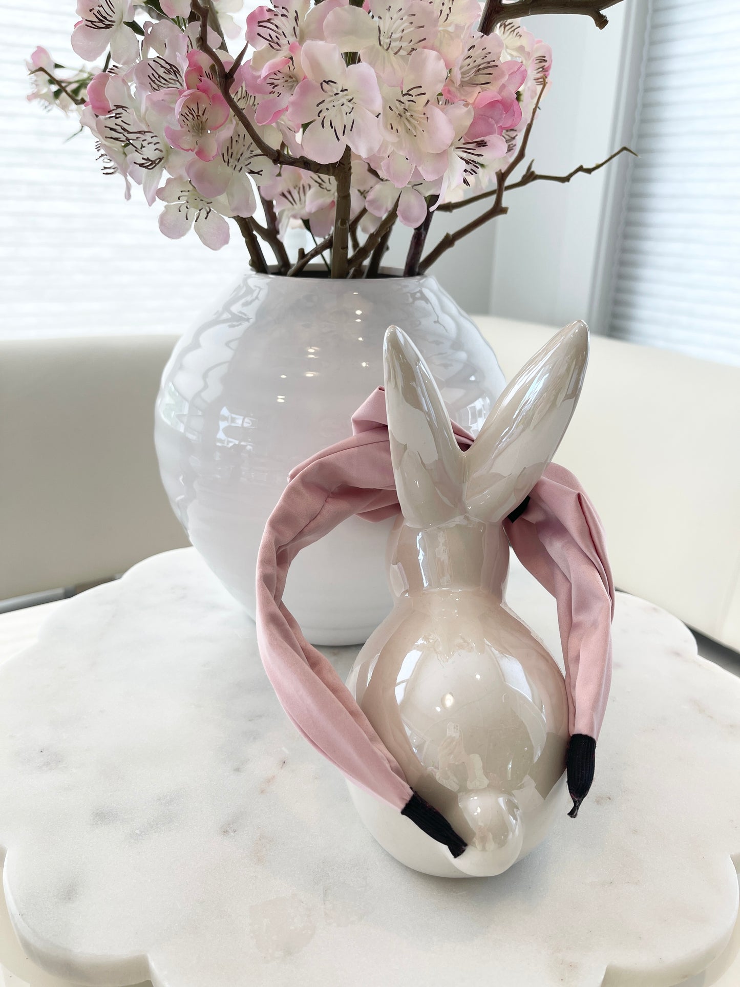 SATIN BOW HEADBAND (BABYPINK)